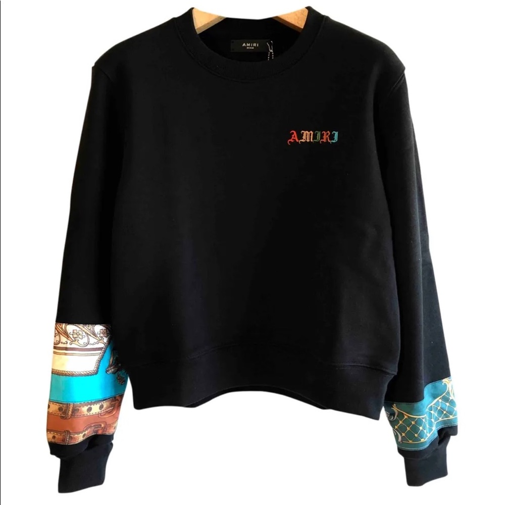 Amiri 

Olde English scarf-print sweatshirt
